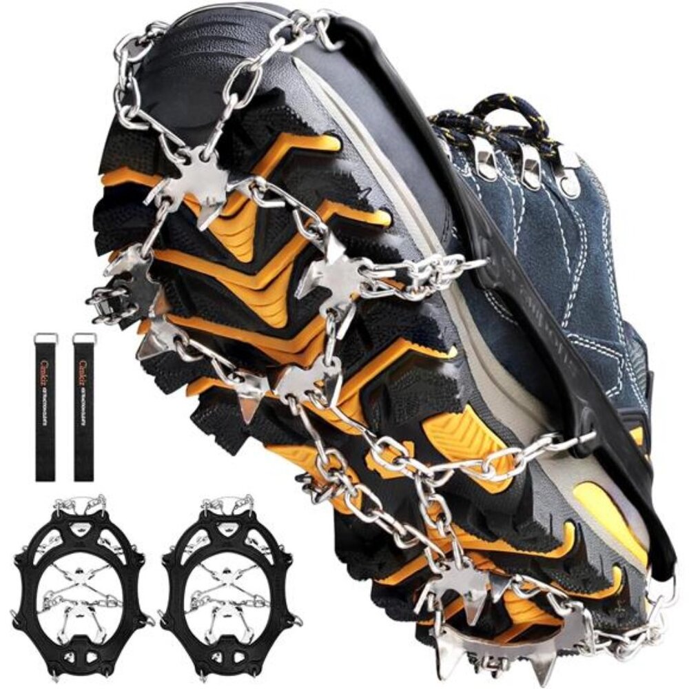 Ice Cleats Traction Snow Grips for Boots Shoes Women Men Anti Slip 19 Stainless
